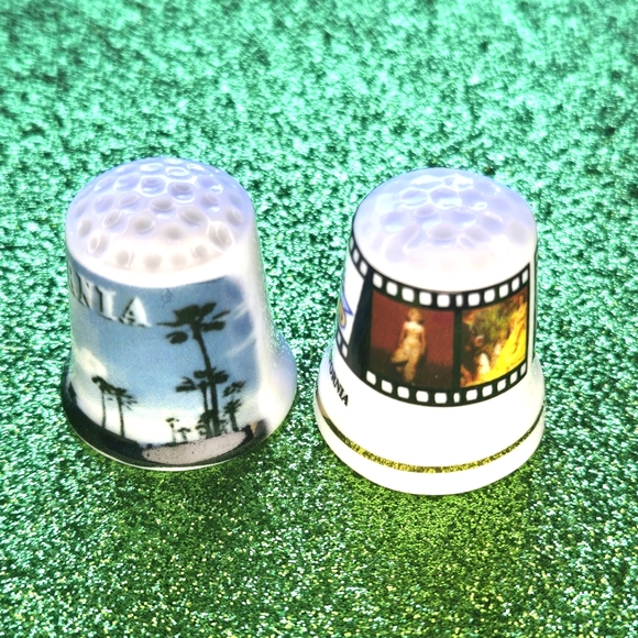 Movieland Wax Museum and California Palm Trees Thimbles - Picture 6 of 6